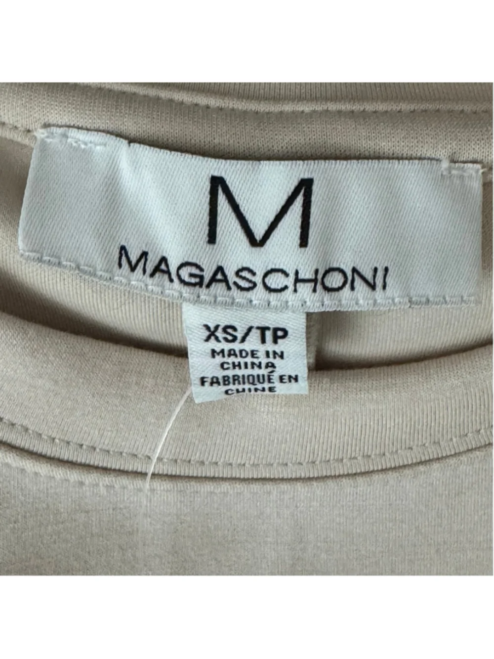 Magaschoni Sand Shell Short Sleeve Midi T-Shirt Dress | Size XS | NWT